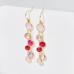 18K Gold Vermeil Gem Stones Earrings